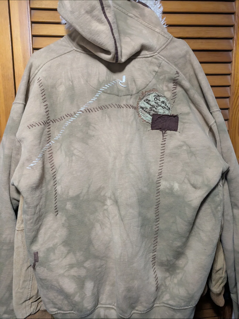 RARE Vintage Akademiks Y2K Era Taupe/Dirty-dye Men's Street Wear Hoodie